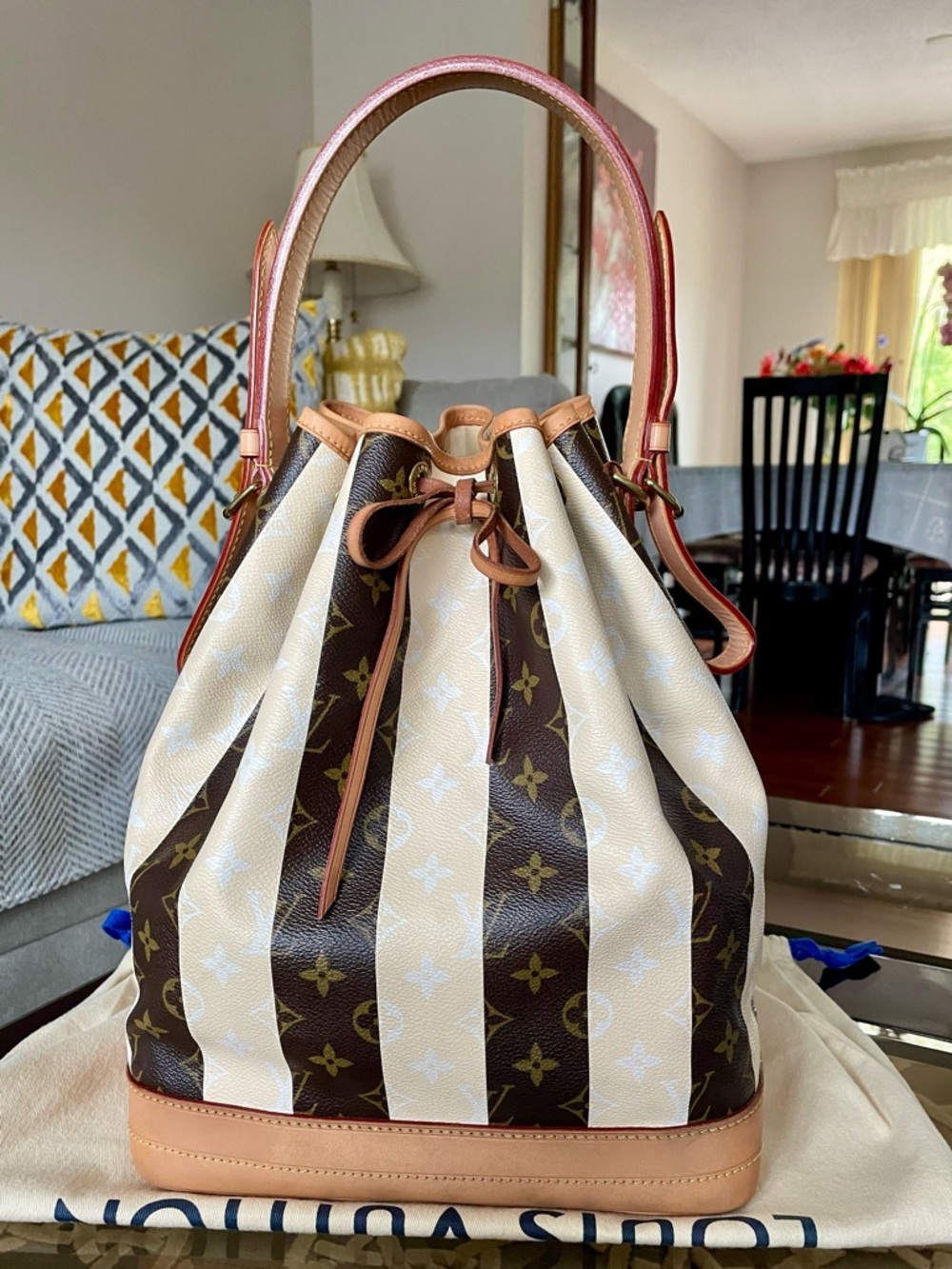 Authentic Louis Vuitton Rayures Noe GM